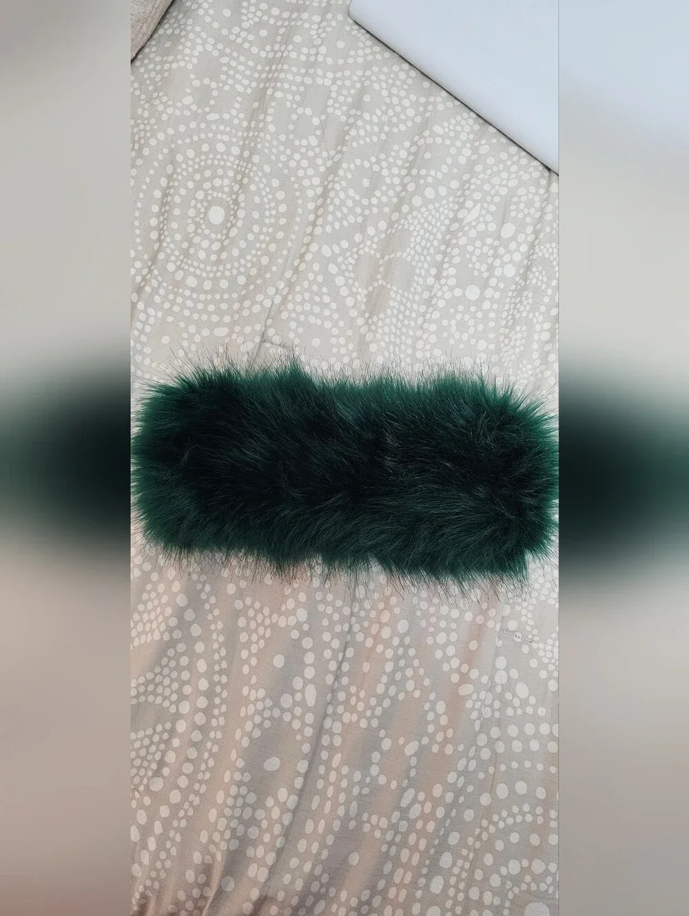 Dark Green Faux Fur Headband - Women Accessories